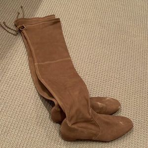 Stuart Weitzman 10.5 over the knee highland boot taupe